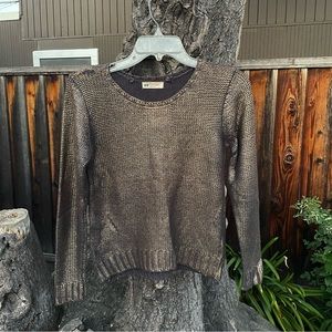 H&M girls’ coated metallic sweater size 12